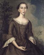 Joseph Badger Mrs. John Haskins (Hannah Upham) oil painting